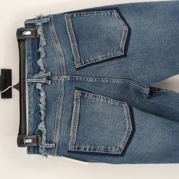 Good American Fringe High Rise Skinny Jeans Blue 10/30 distressed streetwear - Picture 4 of 11